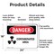 Signmission Contaminated Area Danger Sign, Aluminum, 24in W x 18in L, 2PK OS-2PACK-DS-A-1824-L-1834 - alternate 3
